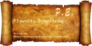 Plavsitz Ermelinda névjegykártya